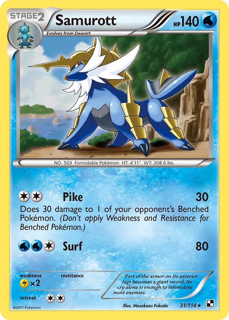 Samurott, Black & White #031 / 114