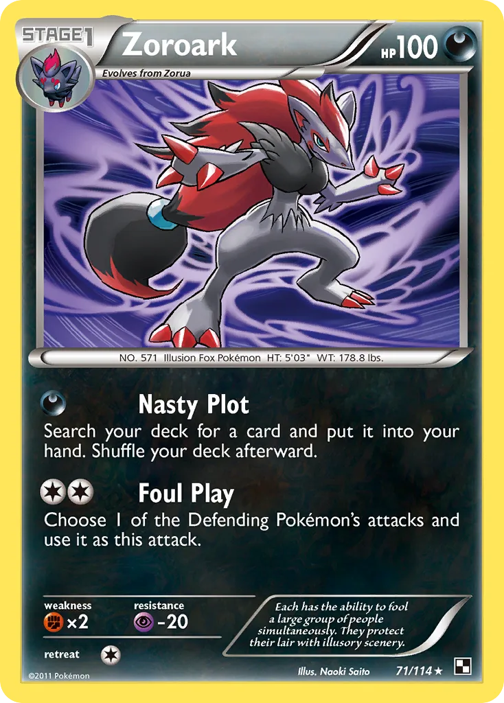 Zoroark, Black & White #071 / 114