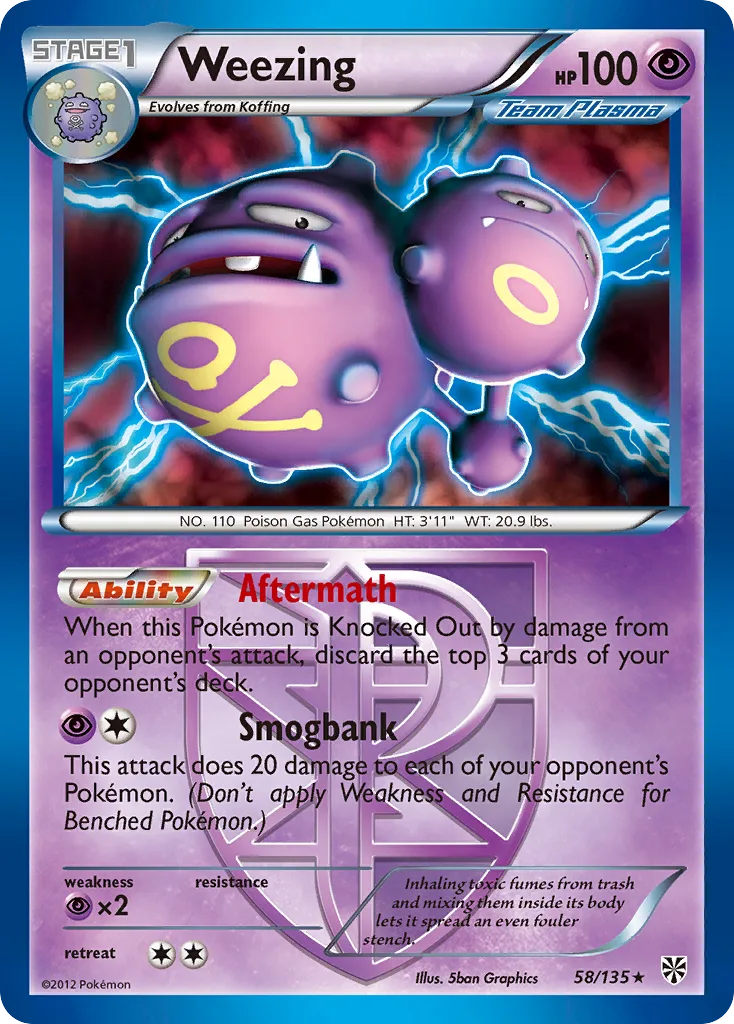 Weezing, Plasma Storm #058 / 135