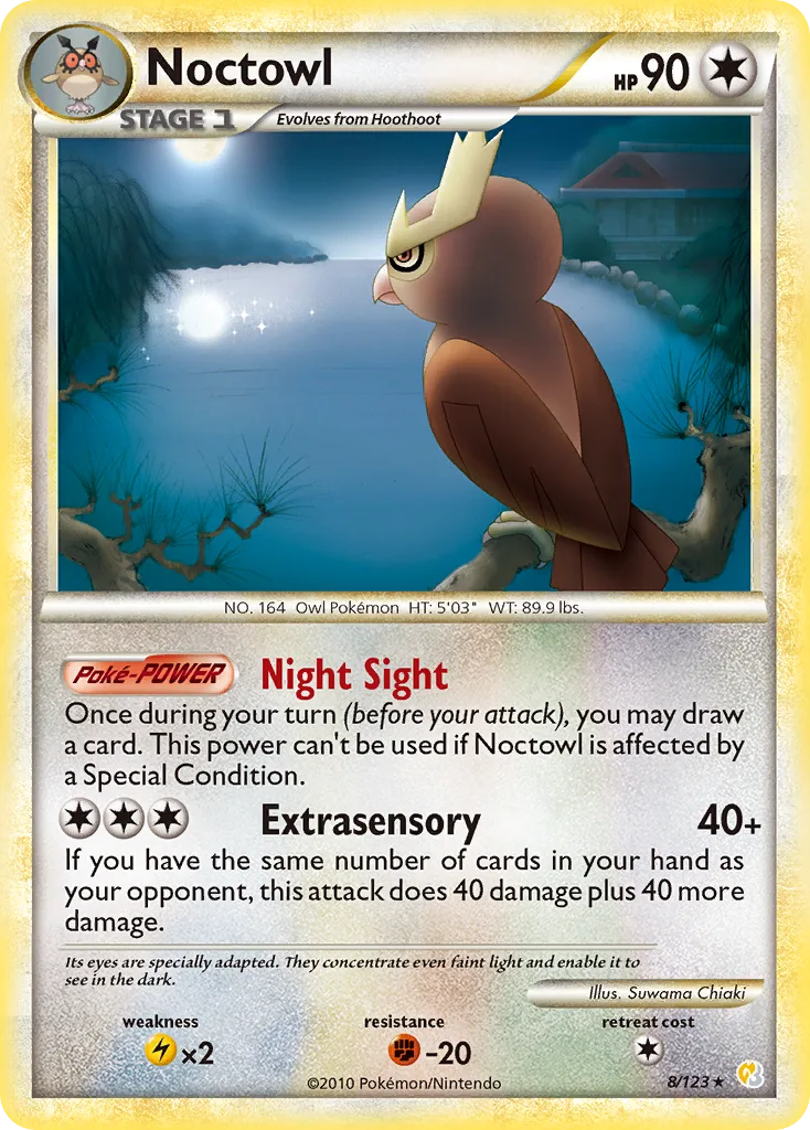 Noctowl, HeartGold & SoulSilver #008 / 123