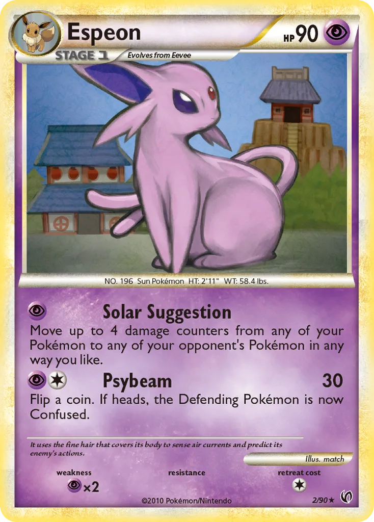 Espeon, HS—Undaunted #002 / 90