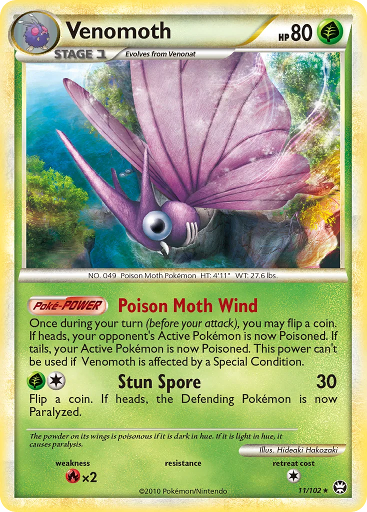 Venomoth, HS—Triumphant #011 / 102