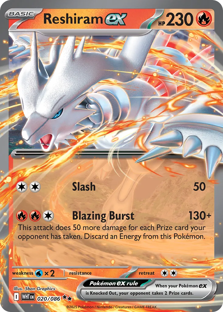 Reshiram ex, White Flare #020 / 86