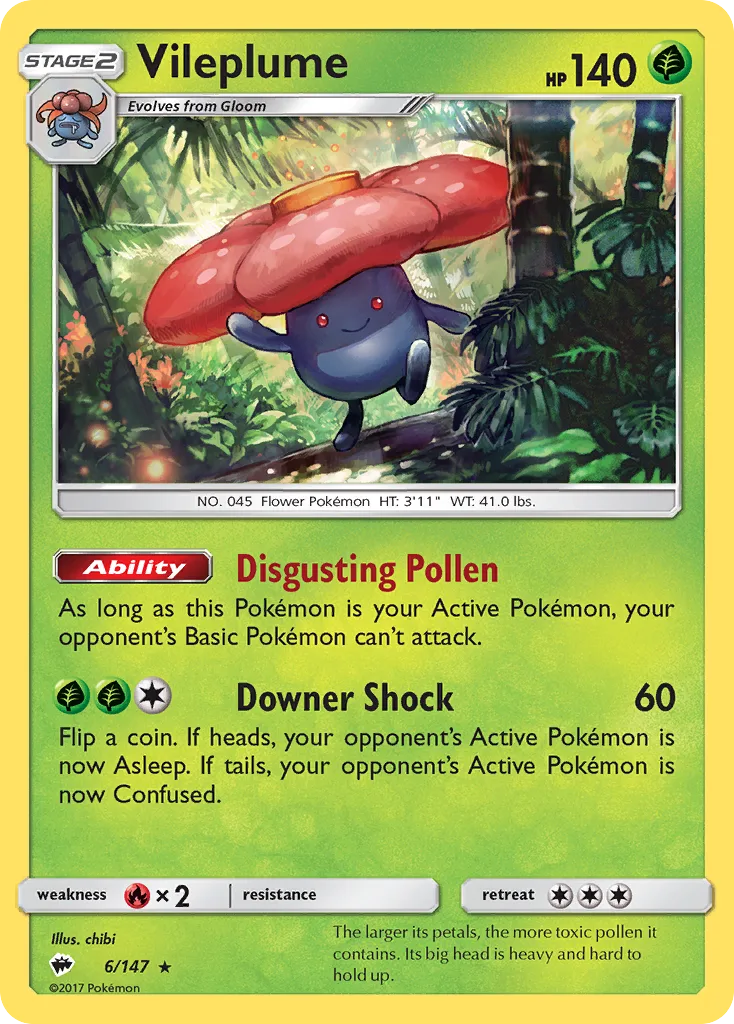 Vileplume, Burning Shadows #006 / 147