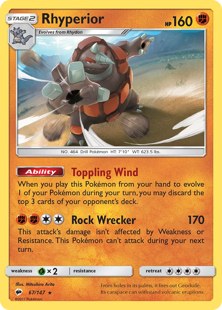 Rhyperior, Burning Shadows #067 / 147