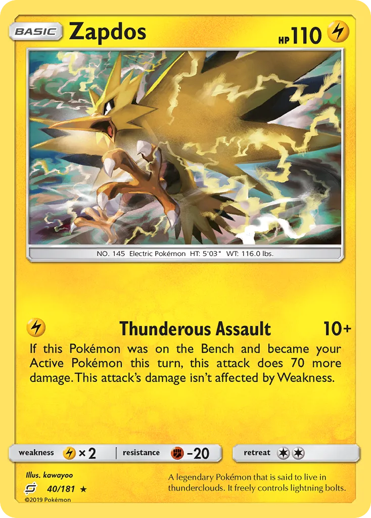 Zapdos, Team Up #040 / 181