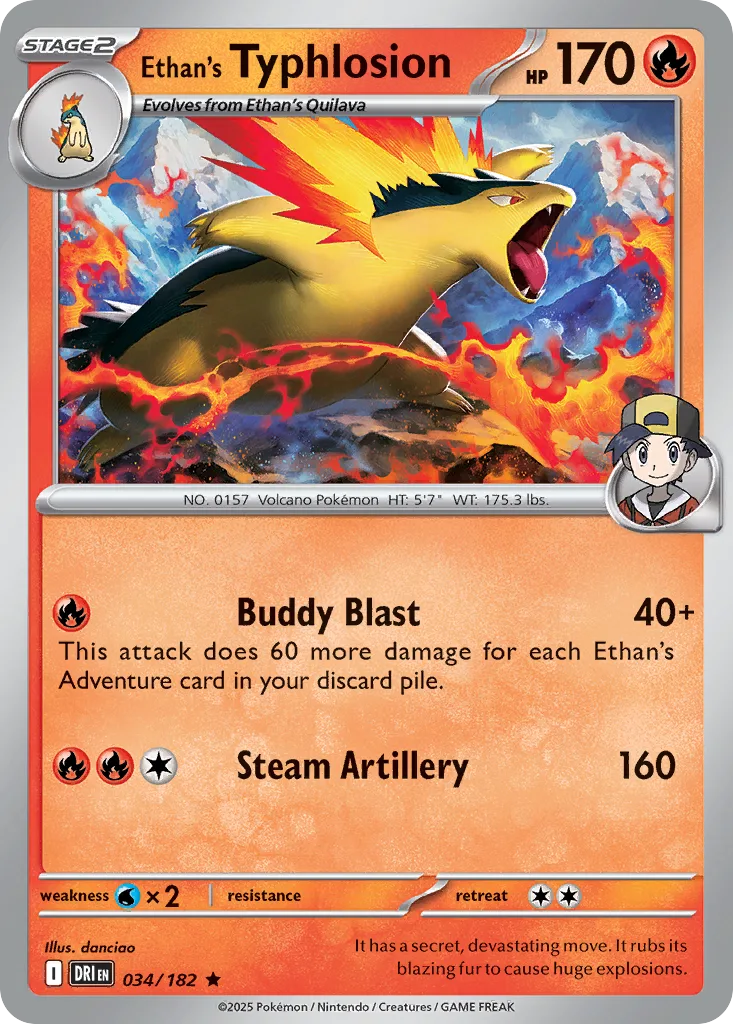 Ethan's Typhlosion, Destined Rivals #034 / 182
