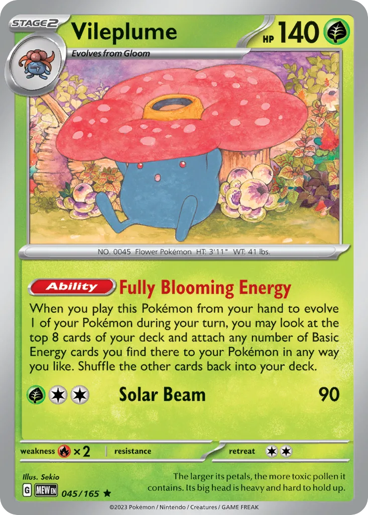 Vileplume, 151 #045 / 165