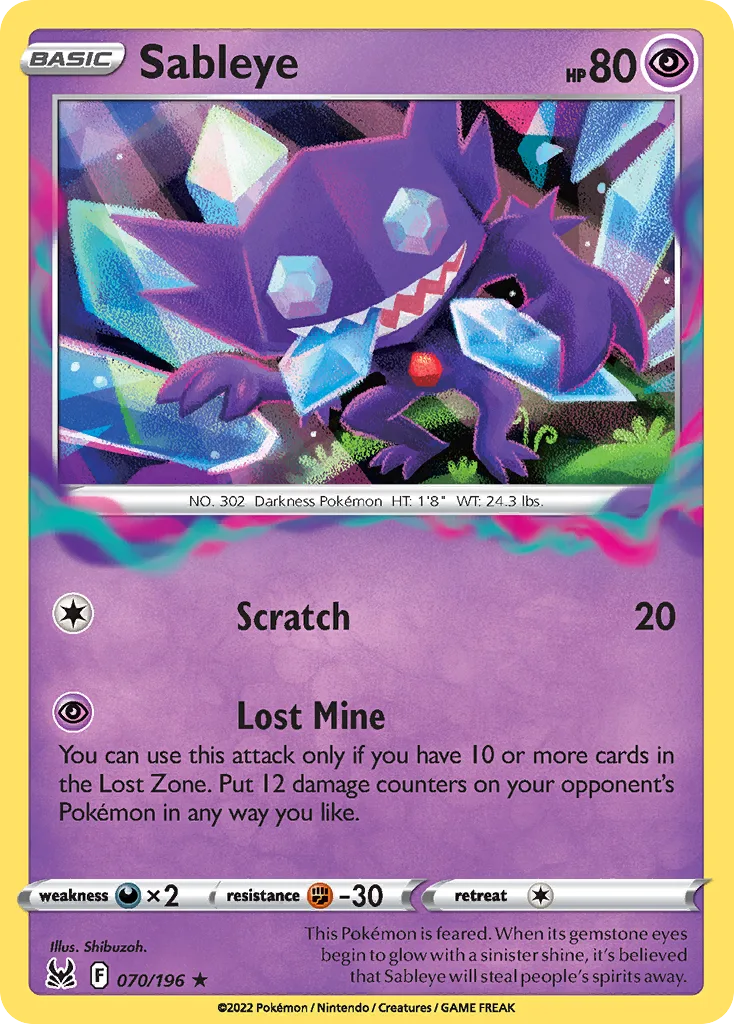 Sableye, Lost Origin #070 / 196