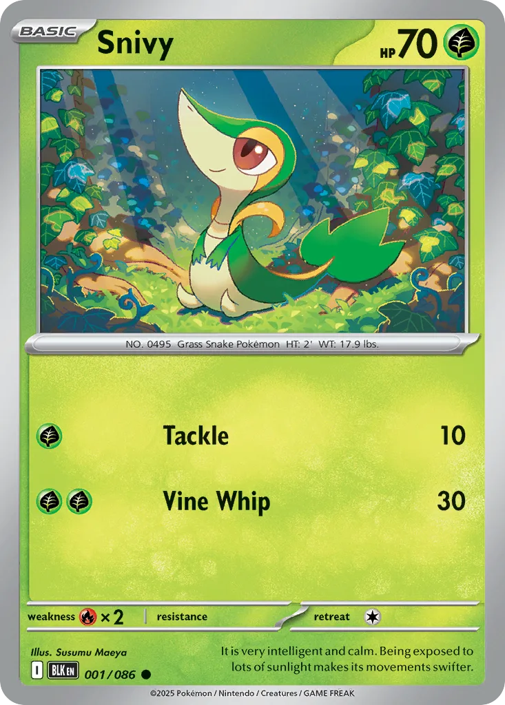 Snivy, Black Bolt #001 / 86