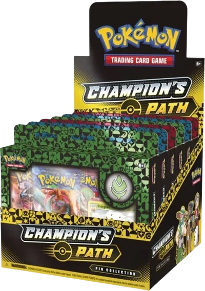 Champion's Path Pin Collection Display: Turffield, Hulbury, & Motostoke Gyms
